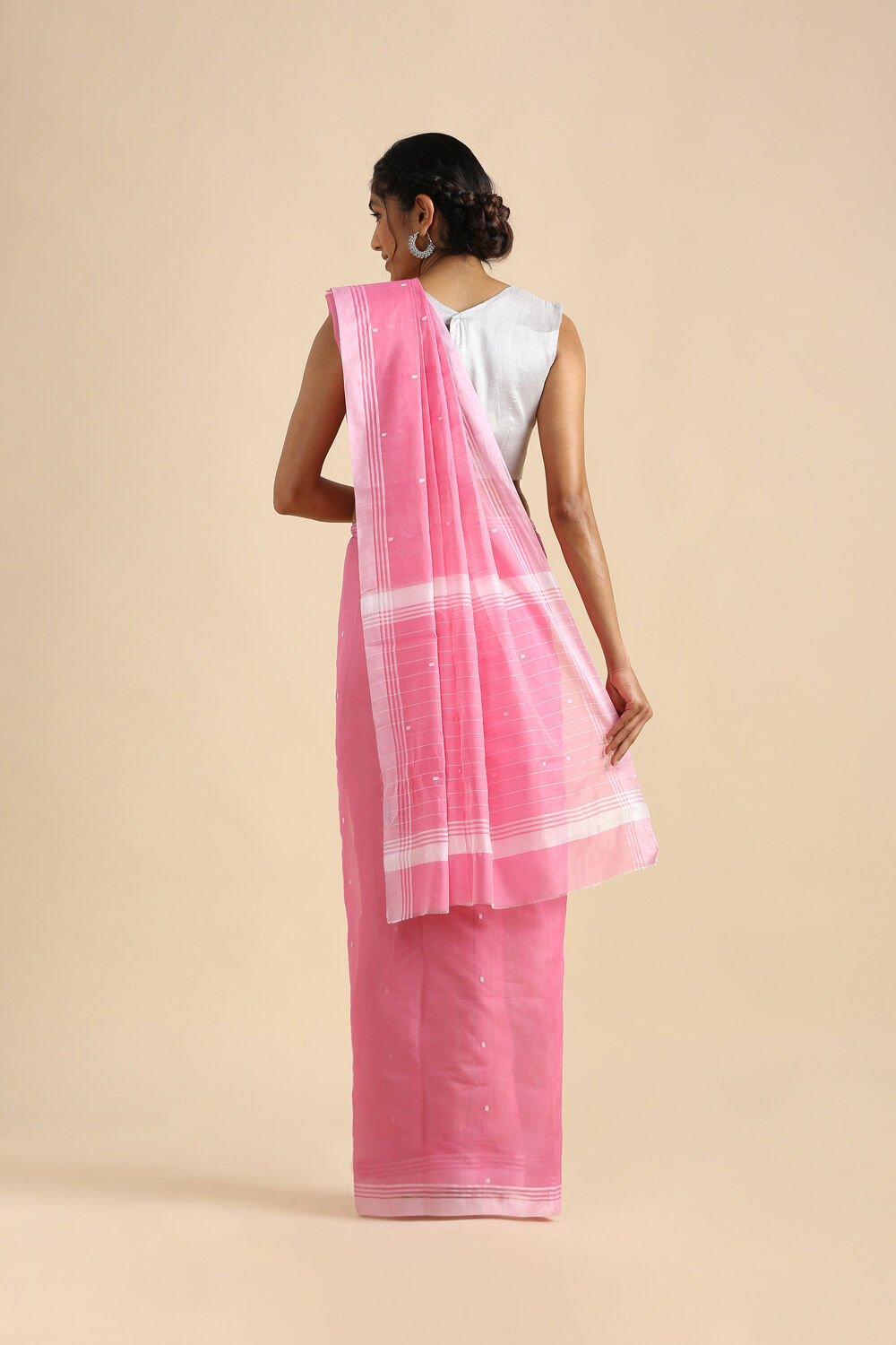 Light Pink Pure Silk Cotton Chanderi Saree image number null