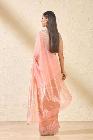 Light Pink Woven Pure Silk Cotton Chanderi Saree thumbnail image number null