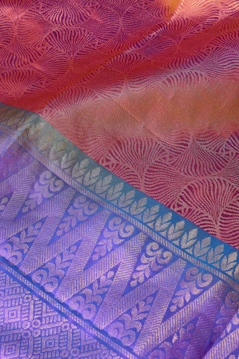 Pink Woven Pure Soft Silk Saree image number null