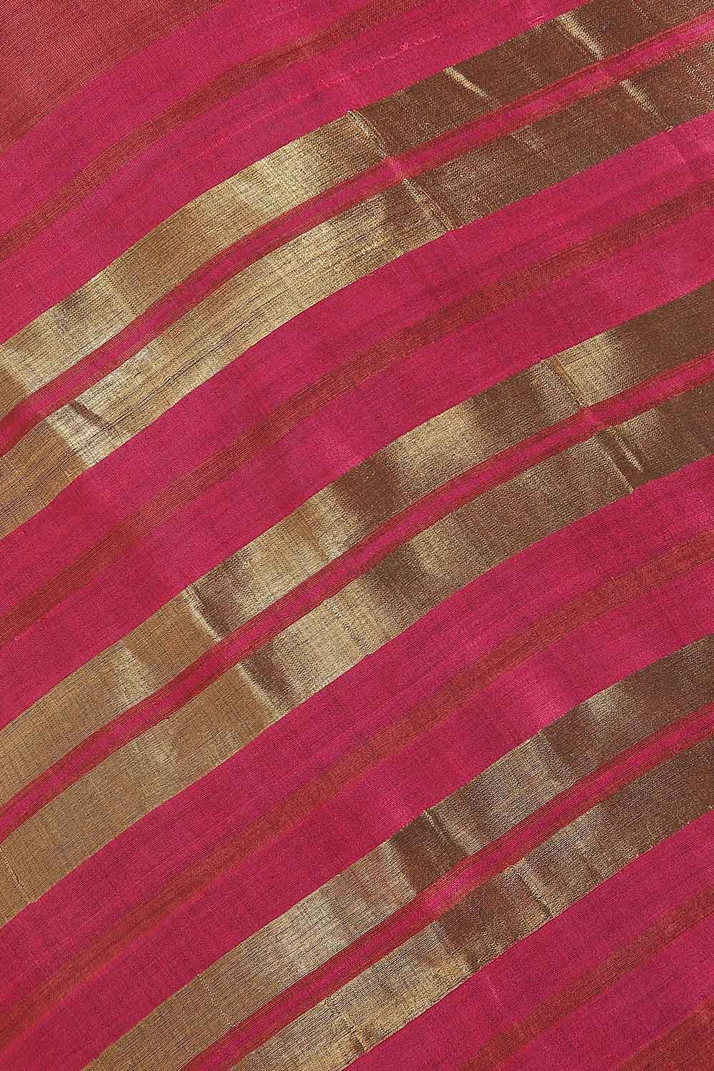 Red Pure Silk Viscose Bhagalpuri Saree image number null