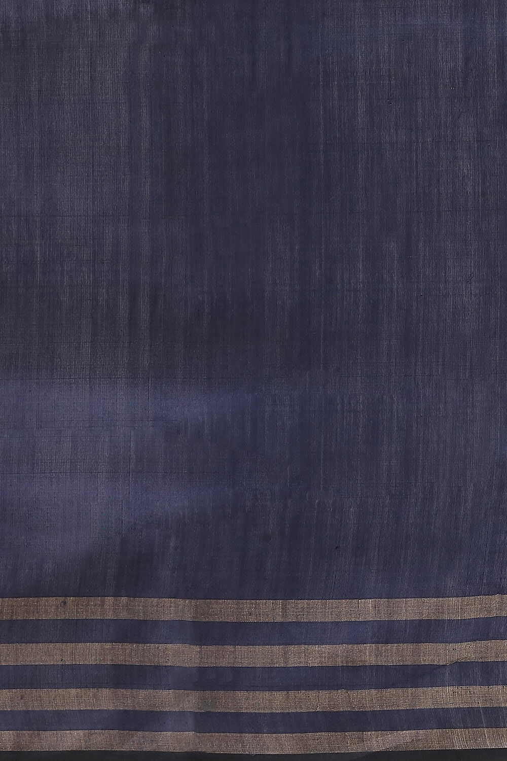 Dark Blue Pure Tussar Silk Bhagalpuri Saree image number null