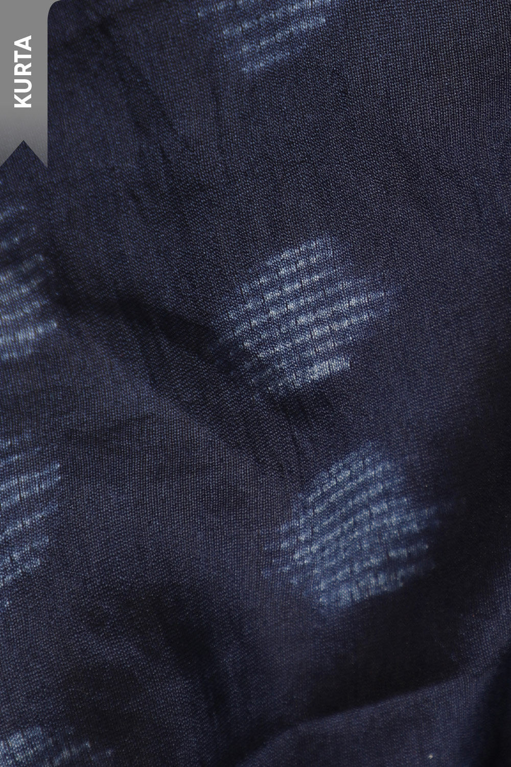 Dark Blue Pure Silk Cotton Tie and Dye Shibori Unstitched Suit Set image number null