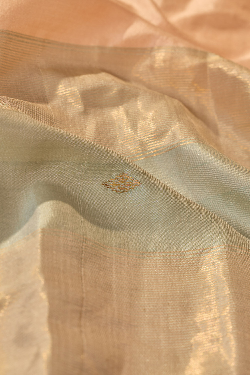 Light Orange Woven Pure Silk Maheshwari Saree image number null