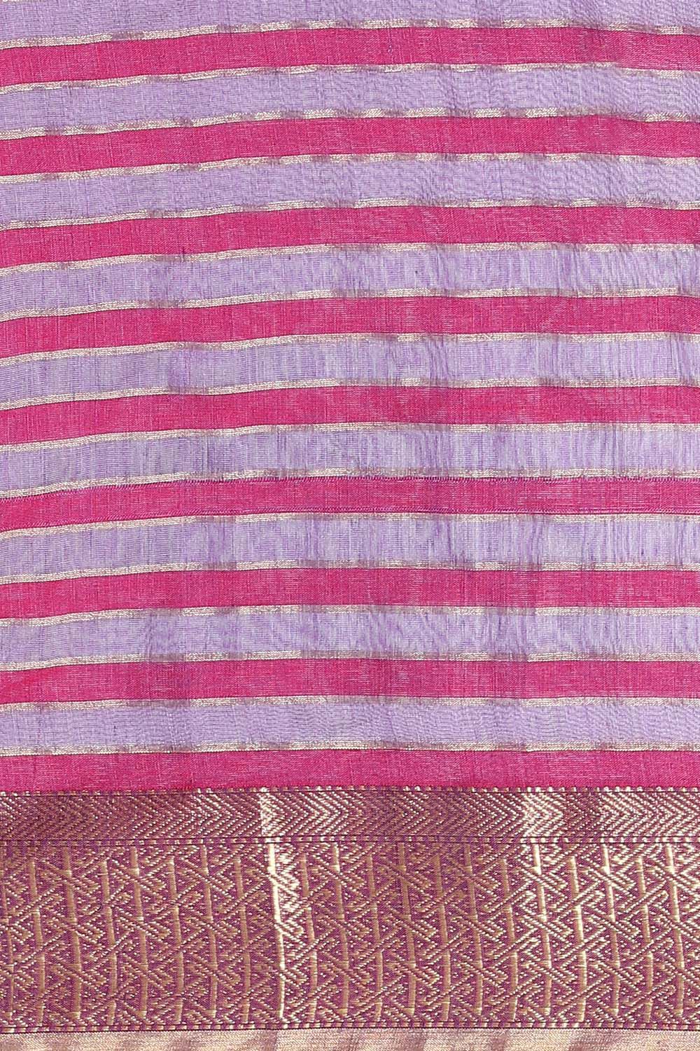 Light Pink Pure Silk Cotton Maheshwar Saree image number null