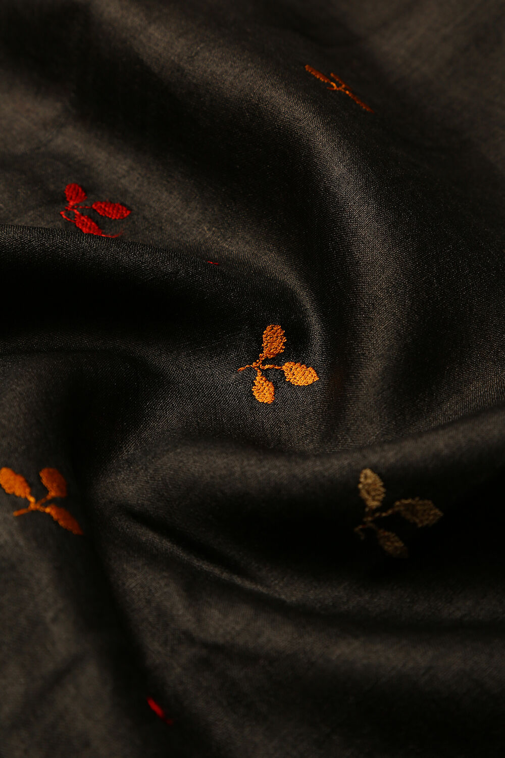 Black Tussar Silk Dupatta image number null