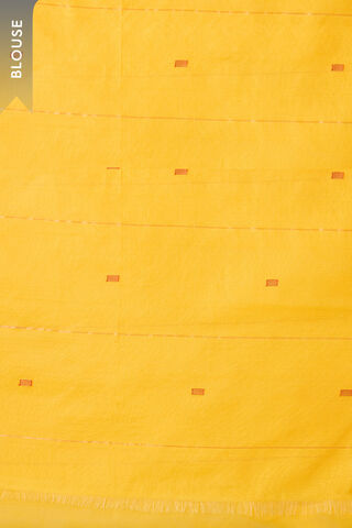 Yellow Bengal Pure Silk Cotton Jamdani Saree thumbnail image number null
