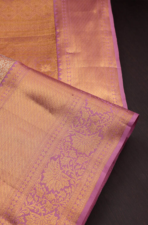 Pink Kanjivaram Tissue Silk Saree