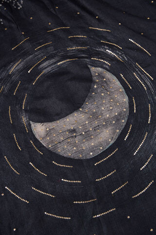 Black Tussar Muga Batik Saree thumbnail image number null