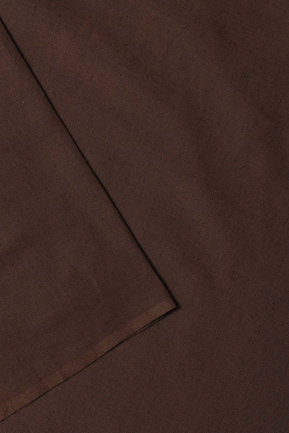 Brown Tussar Embroidered Unstitched Suit Set image number null