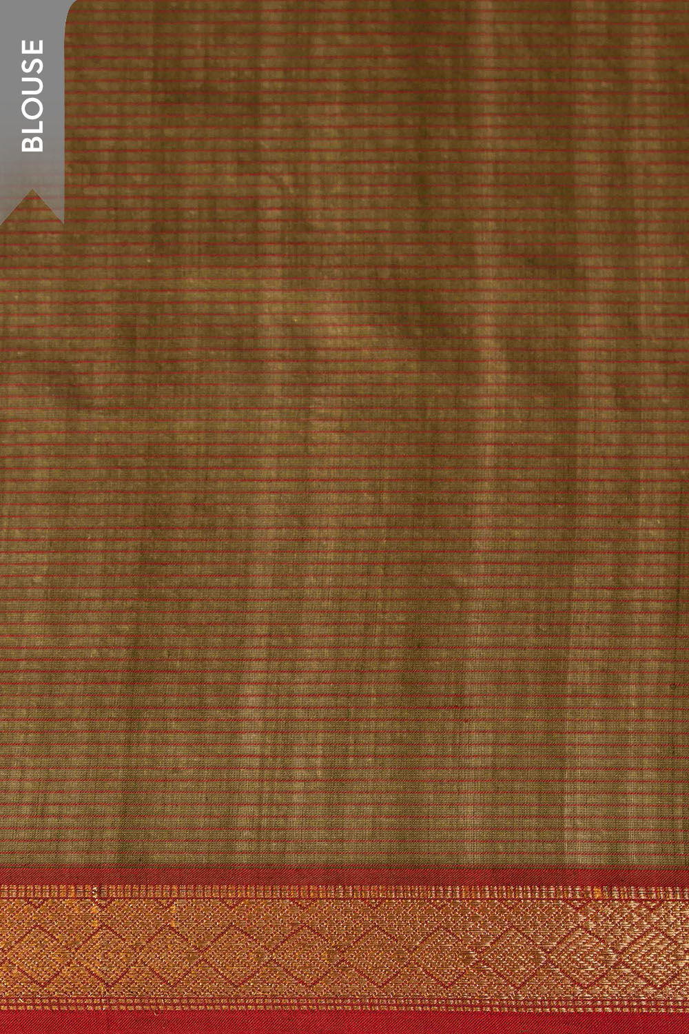 Dark Green Woven Pure Silk Cotton Maheshwari Saree image number null