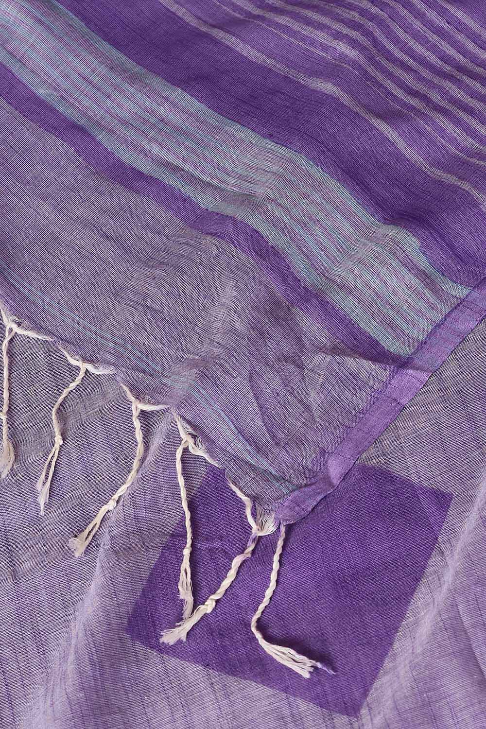 Violet Pure Cotton Printed Saree image number null