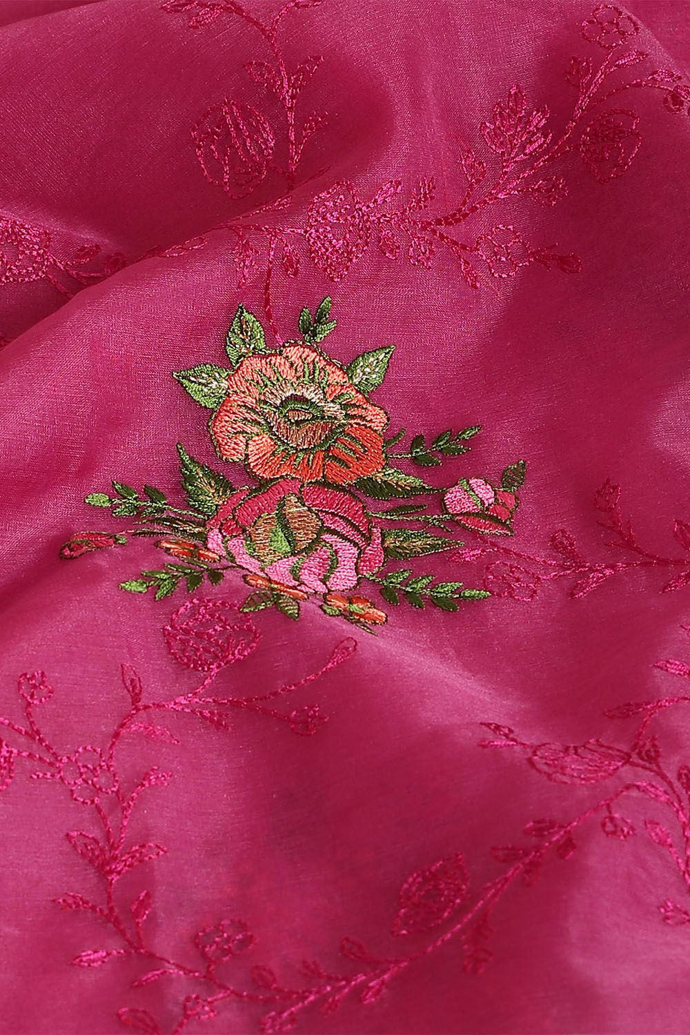 Pink Pure Embroidered Saree image number null