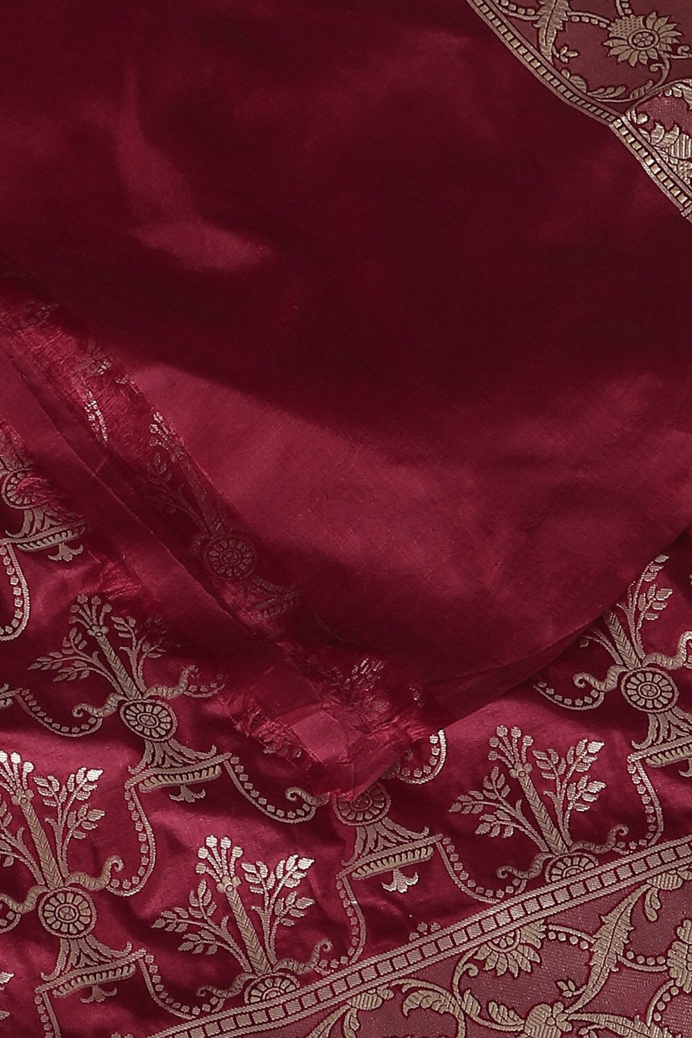 Red Pure Silk Banarasi Saree image number null