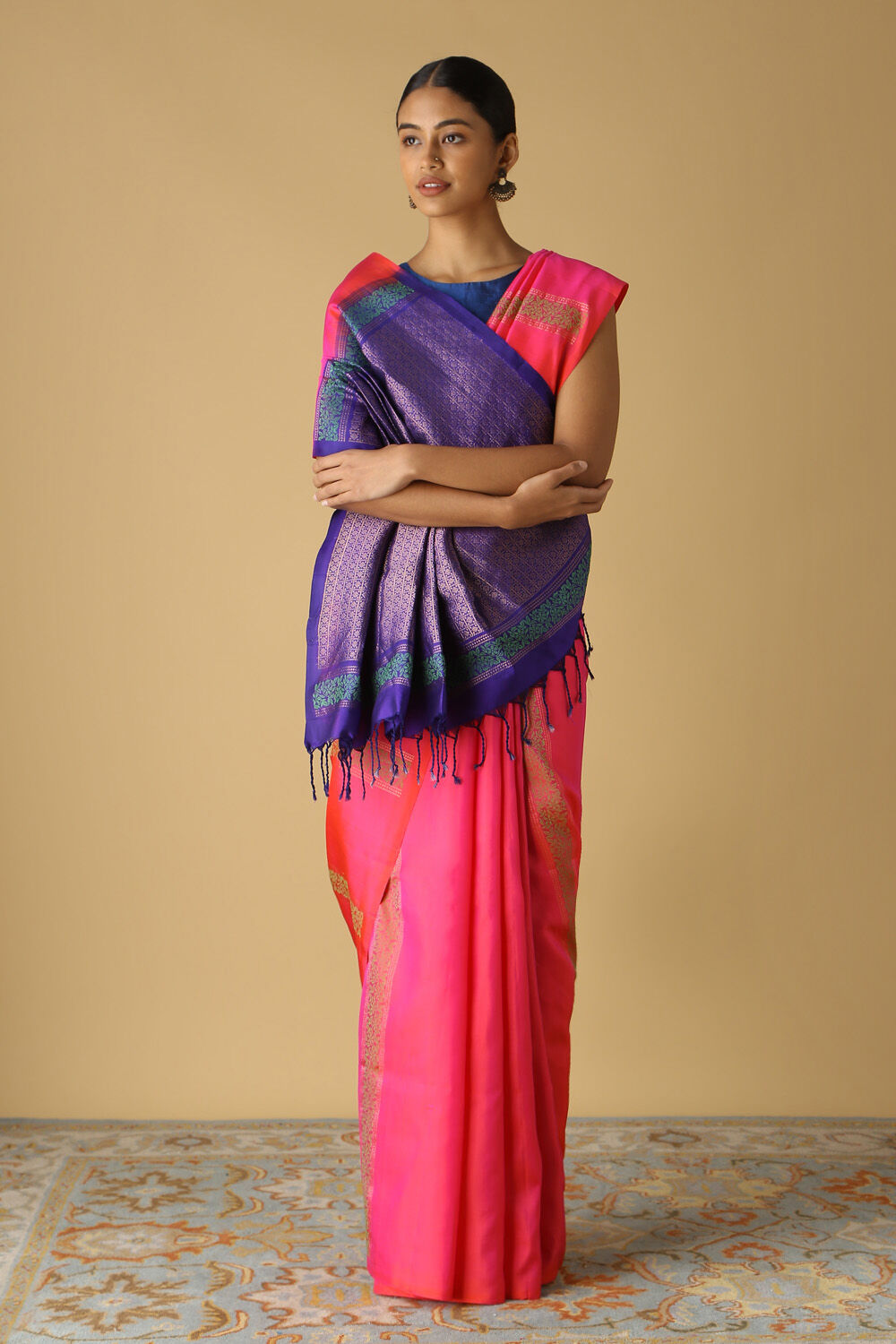 Pink Pure Silk South Saree image number null