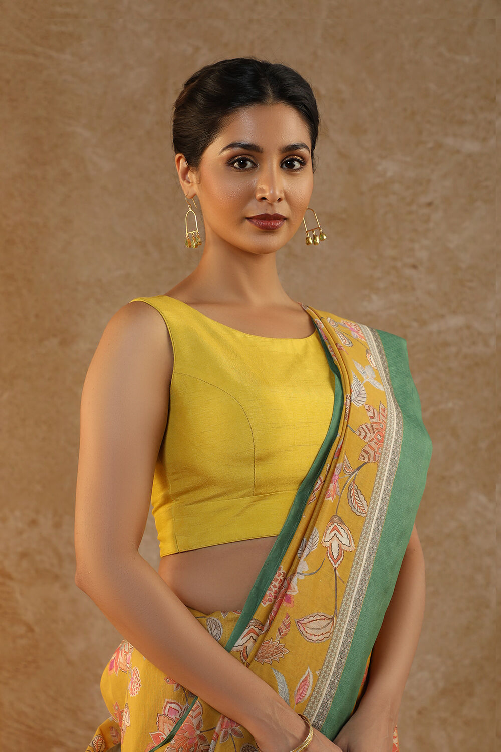 Yellow Woven Viscose Blouse image number null
