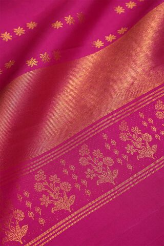 Dark Pink Kanjivaram Silk Saree thumbnail image number null