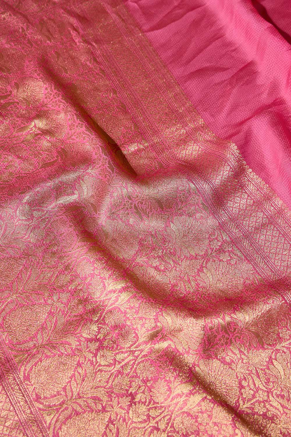 Pink Woven Viscose Saree image number null