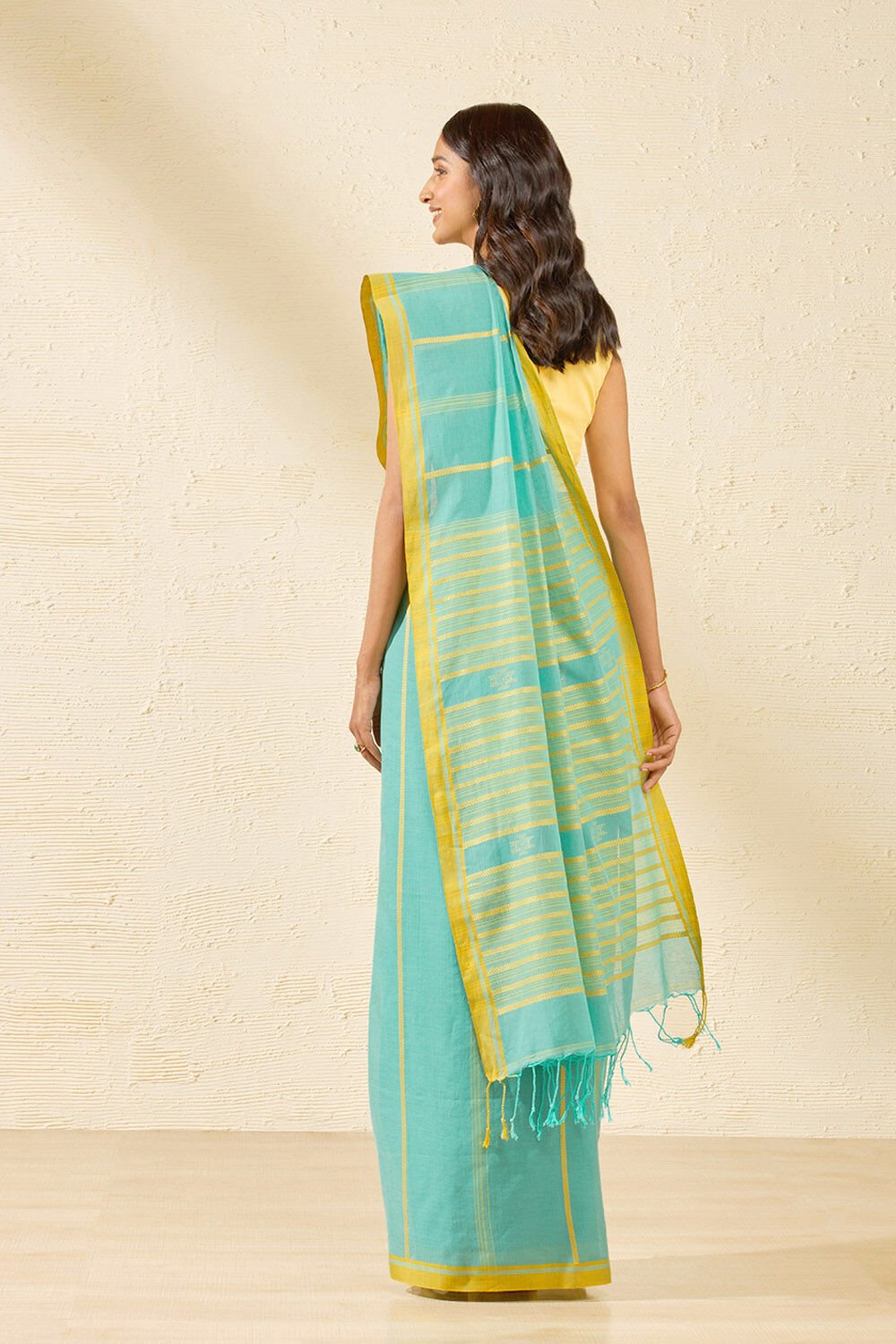 Blue Bengal Pure Cotton Jamdani Saree image number null