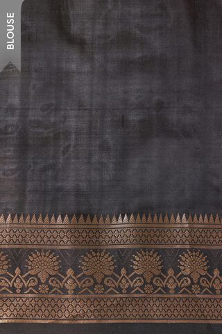 Grey Silk Viscose Kadwa Banarasi Saree thumbnail image number null