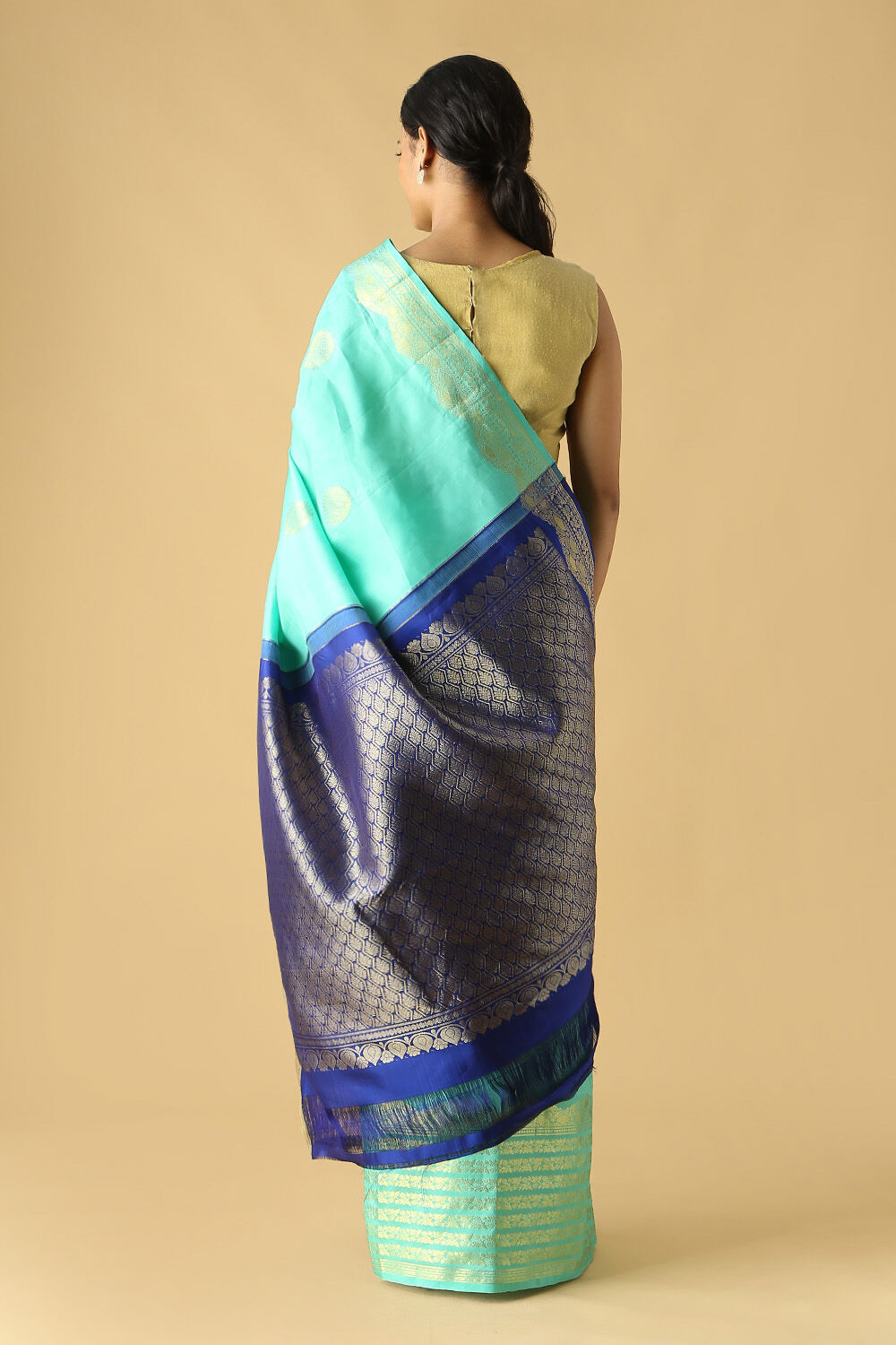 Light Green Pure Silk Kanjivaram Saree image number null