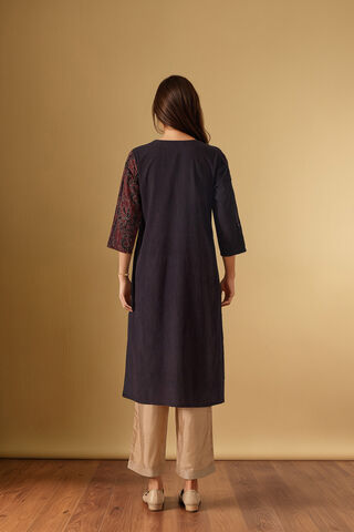 Black Pure Cotton Ajrakh Kurta thumbnail image number null