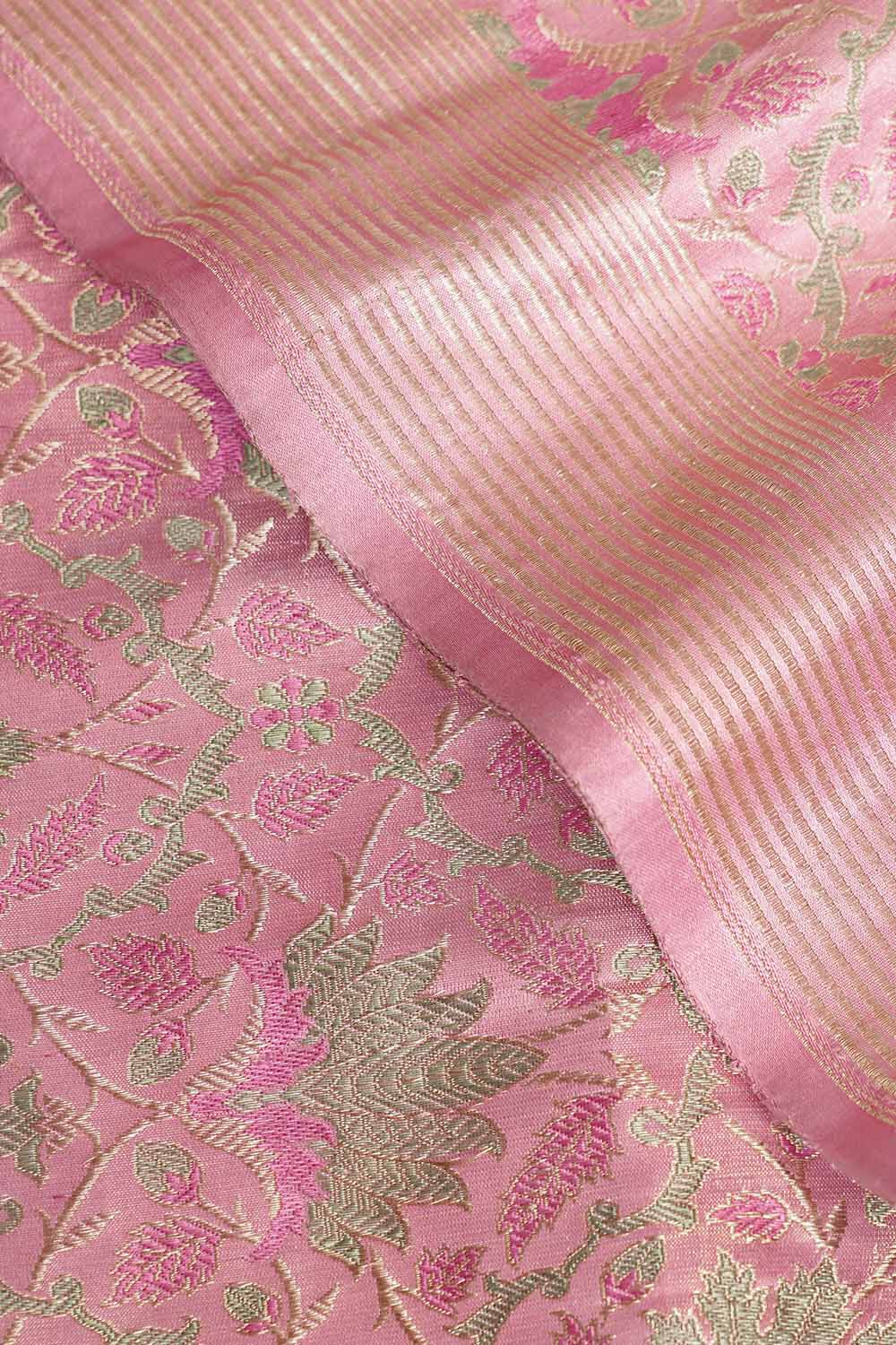 Light Pink Pure Silk Kadwa Banarasi Saree image number null