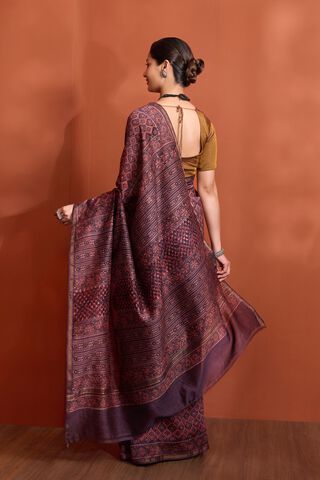 Red Woven Pure Silk Cotton Chanderi Saree thumbnail image number null