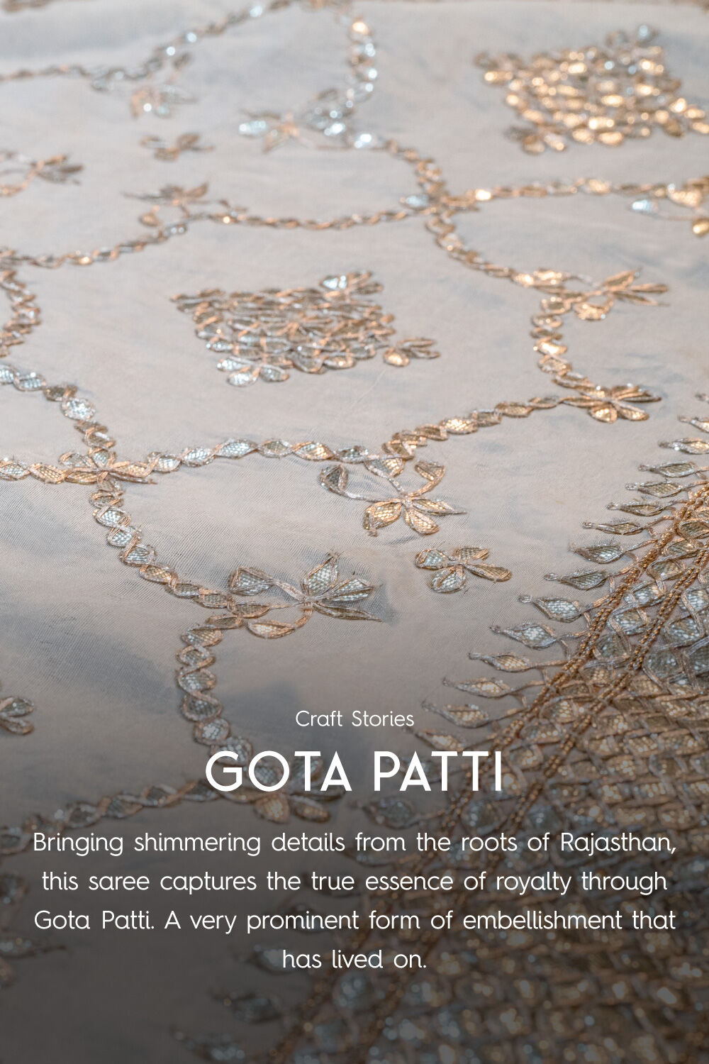 Pink Viscose Organza Gota Patti Saree image number null
