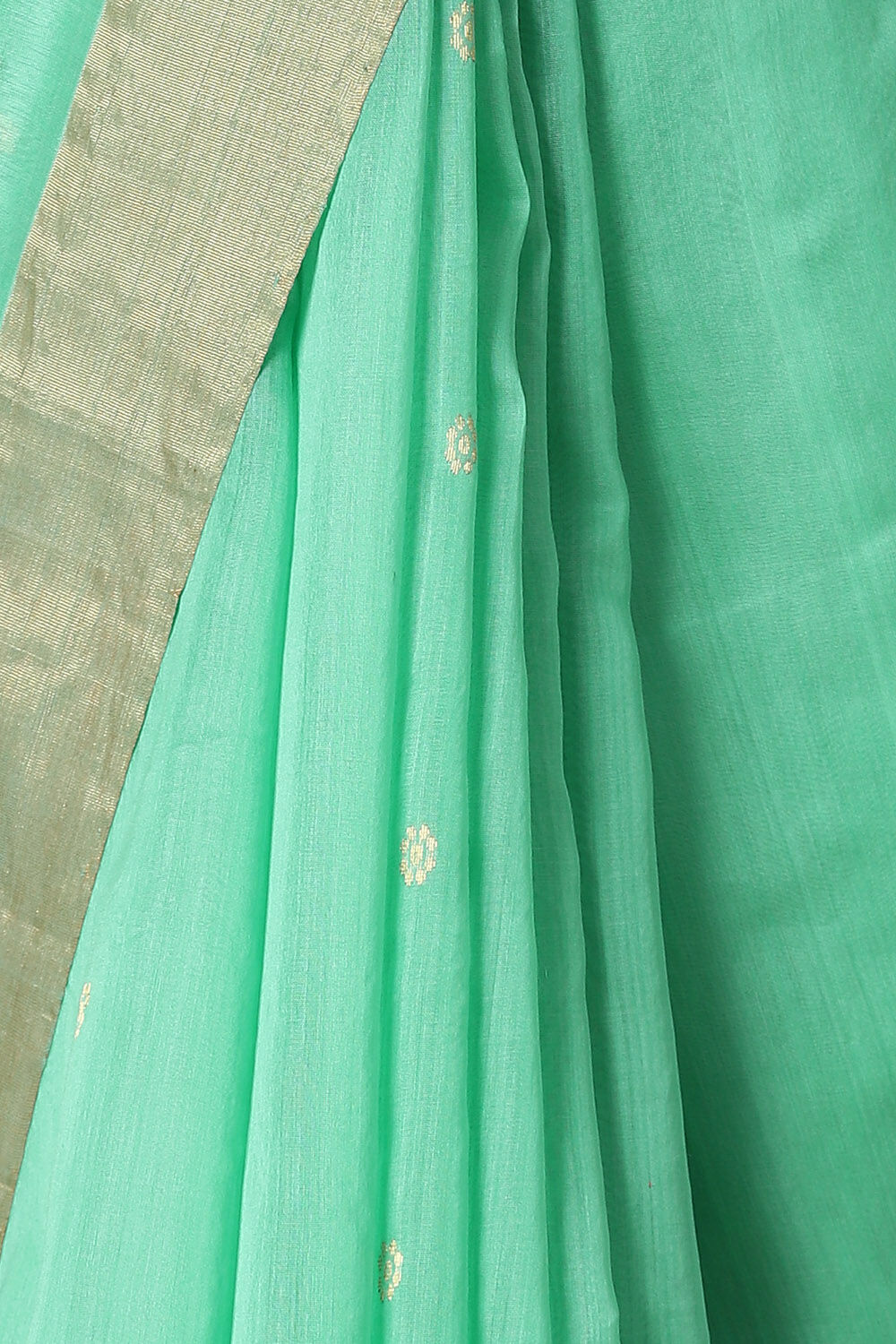 Light Green Pure Silk Cotton Chanderi Saree image number null