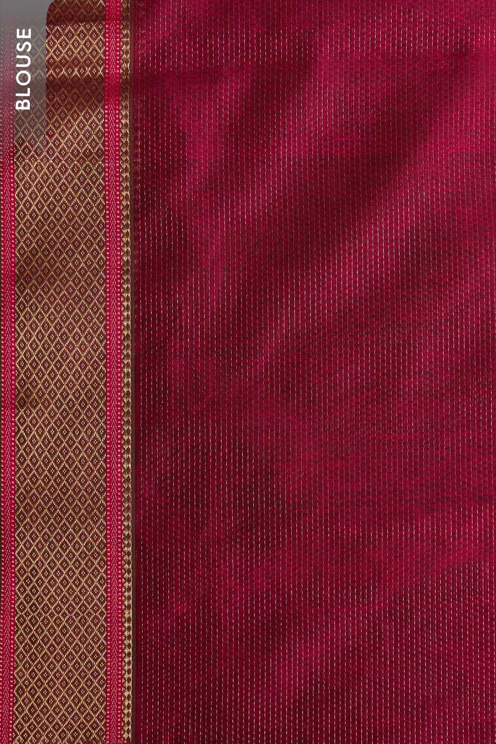 Dark Blue Woven Pure Silk Cotton Maheshwari Saree image number null