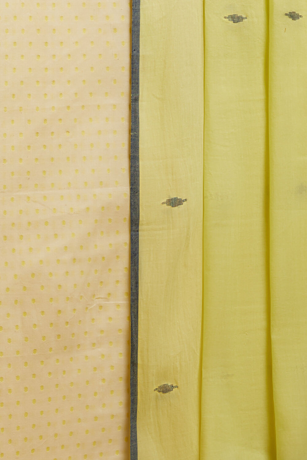 Off White Woven Pure Cotton Unstitched Suit Set image number null