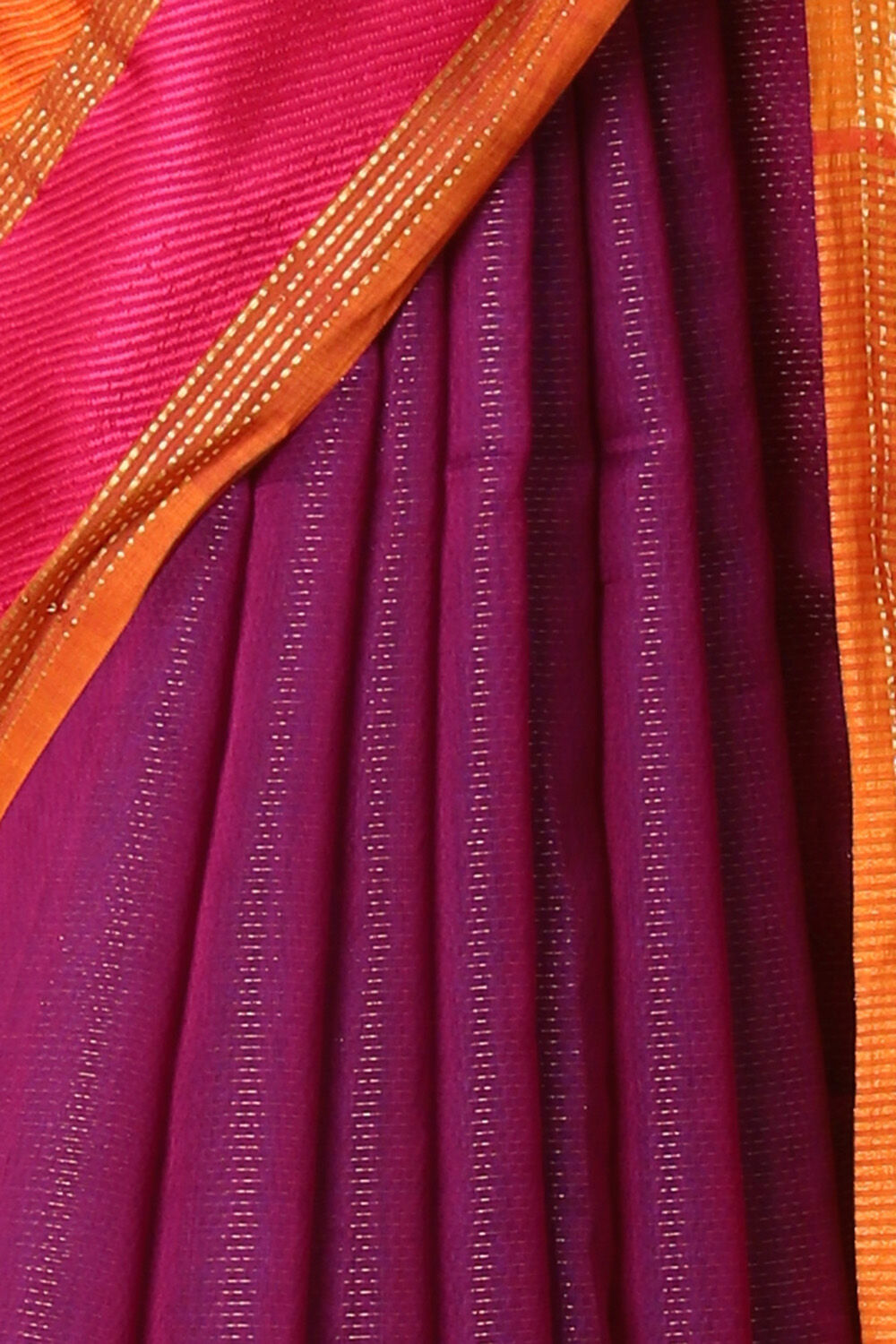 Purple Pure Silk Cotton Maheswari Saree image number null