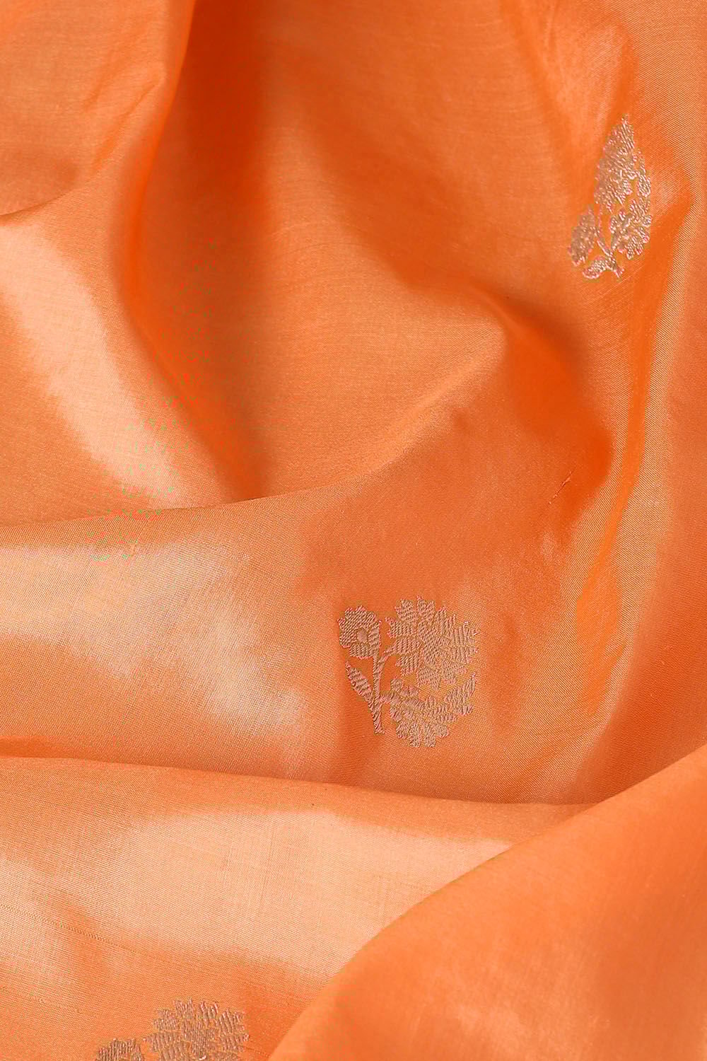 Light Orange Pure Silk Banarasi Saree image number null