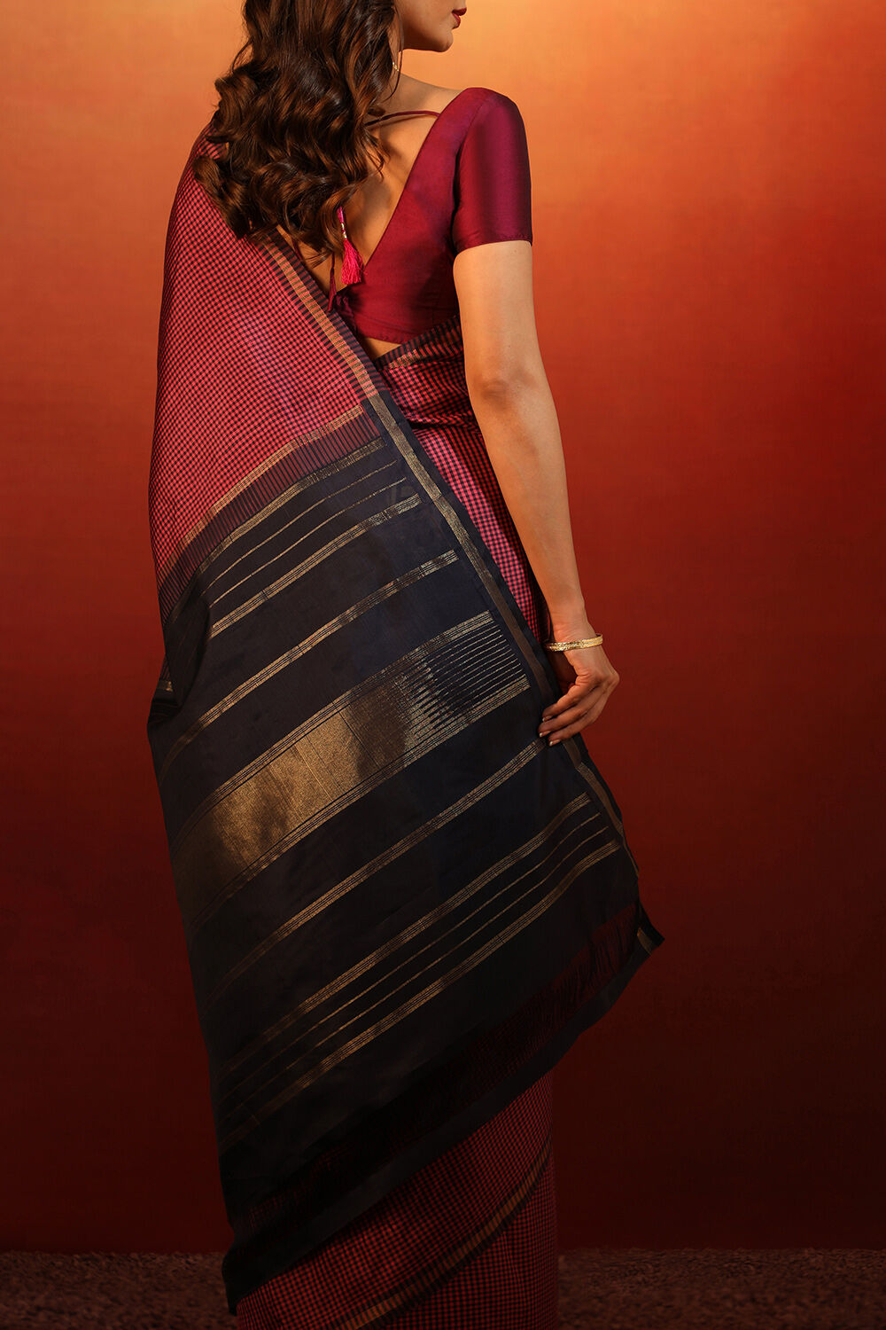 Pink Pure Silk Woven Kanjivaram Saree image number null