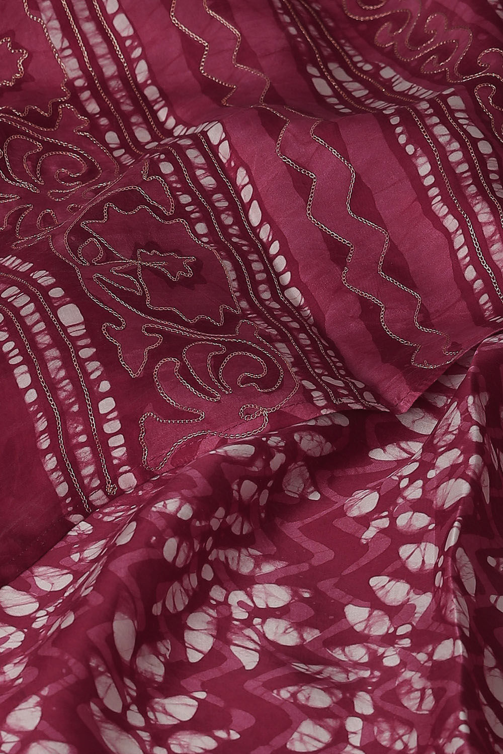 Wine-Red Luxe Vegan Saree image number null