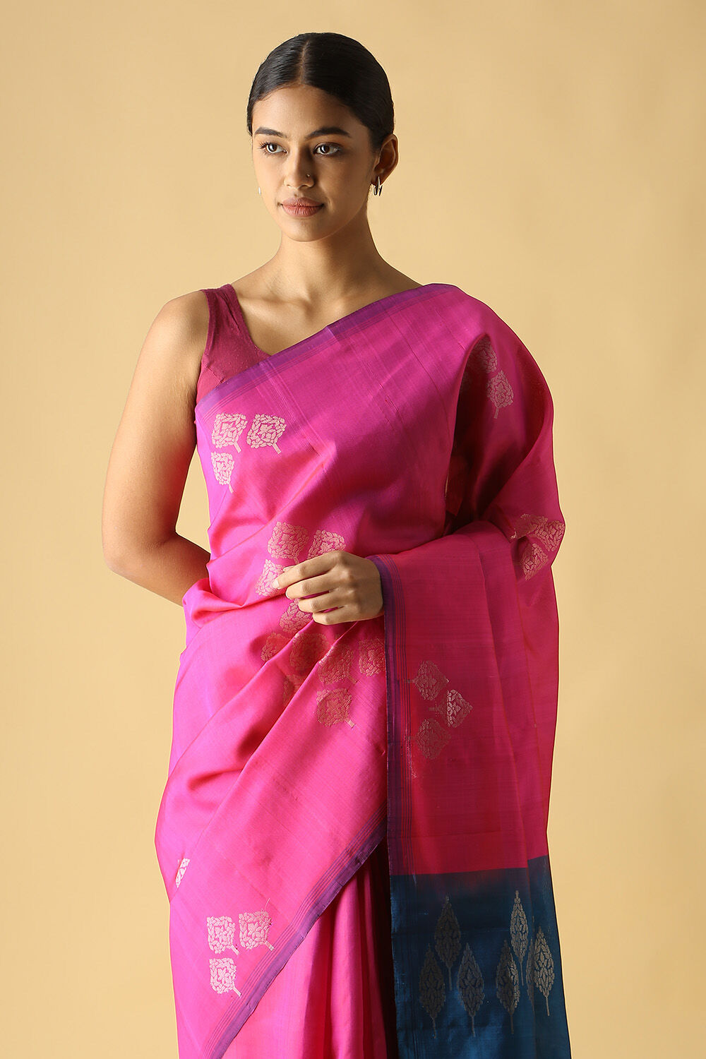Pink Pure Silk South Saree image number null