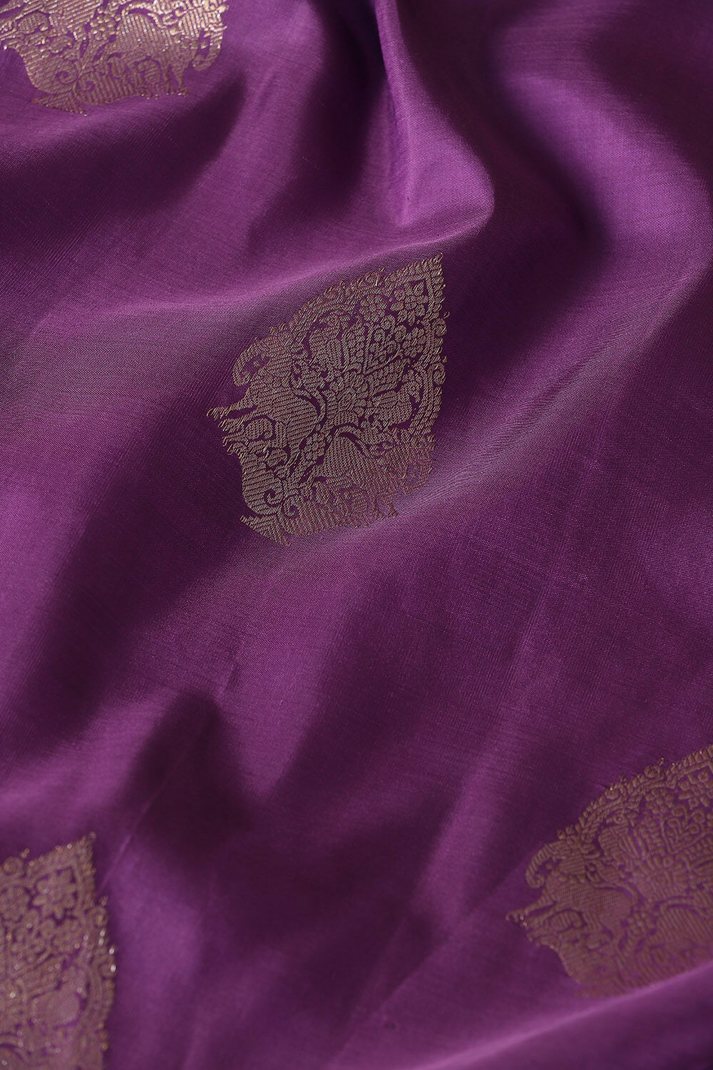 Violet Pure Silk Kanjivaram Saree image number null