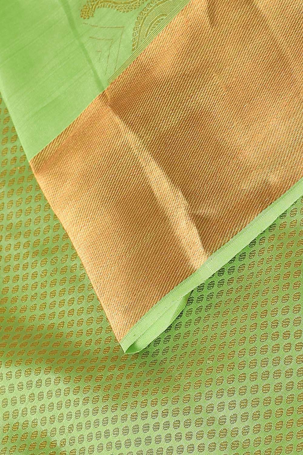 Light Green Pure Silk Kanjivaram Saree image number null
