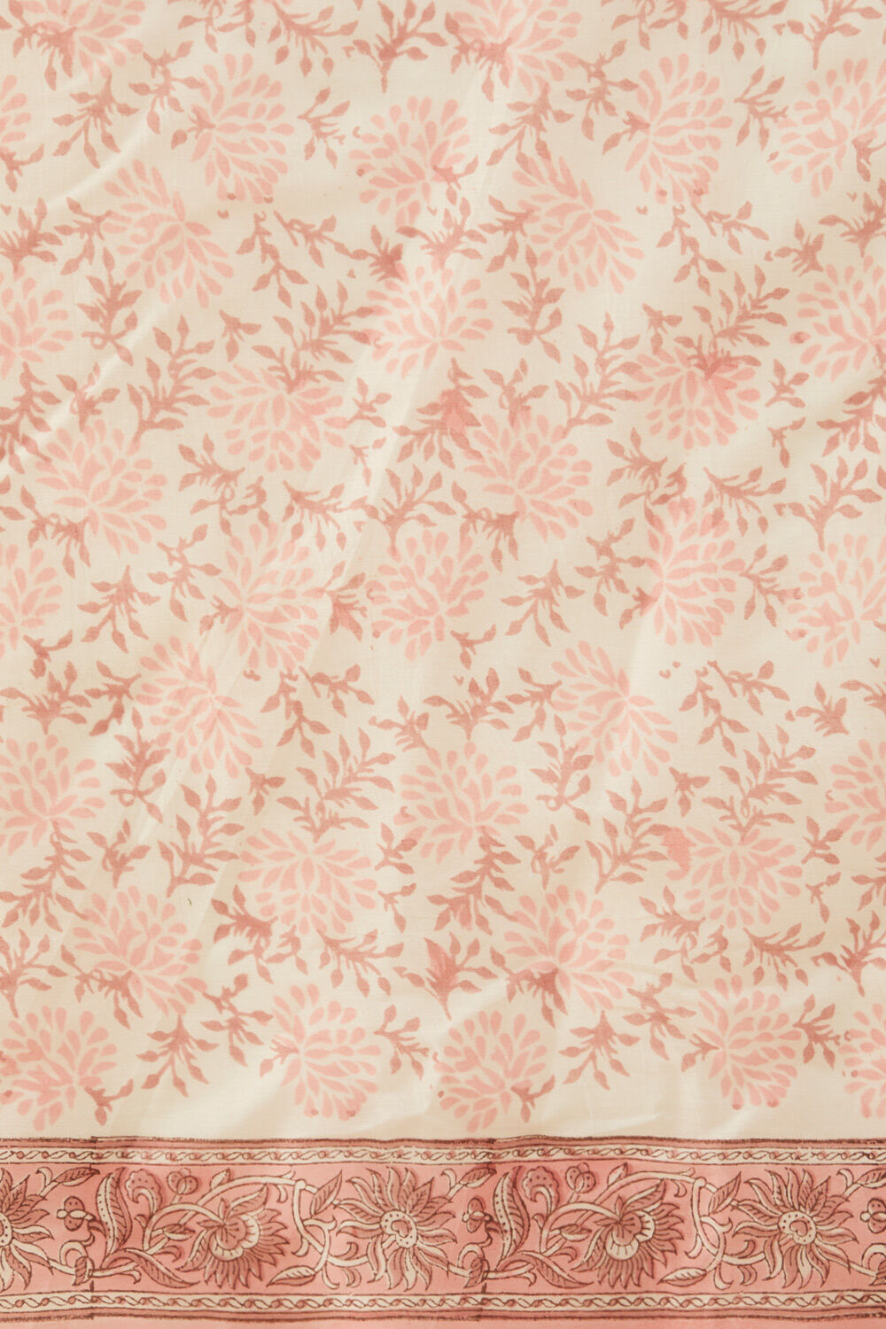 Pink Pure Cotton Block Print Saree image number null