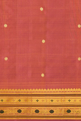 Orange Woven Pure Silk Gadwal Saree thumbnail image number null
