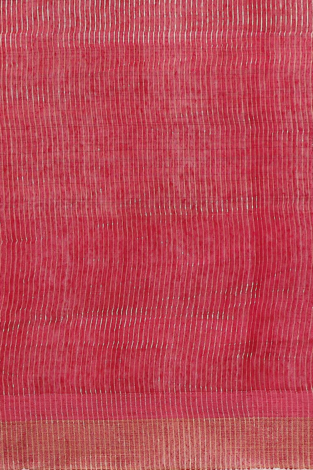 Blue Pure Silk Linen Bengal Saree image number null