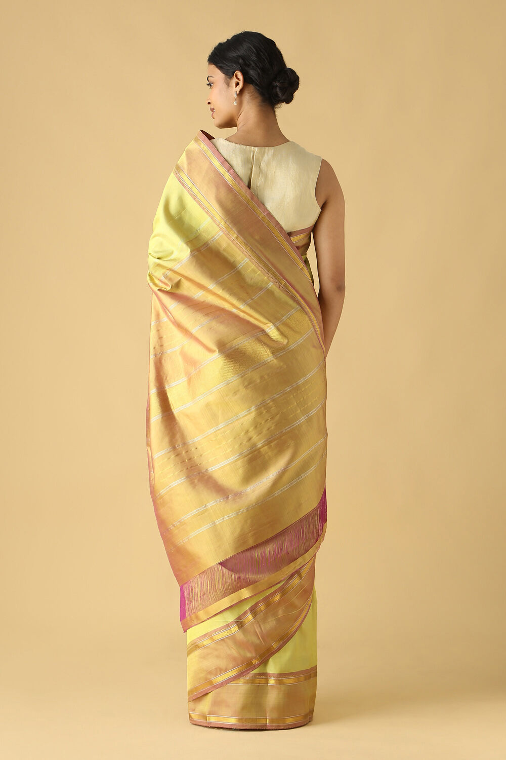 Light Green Pure Silk Kanjivaram Saree image number null