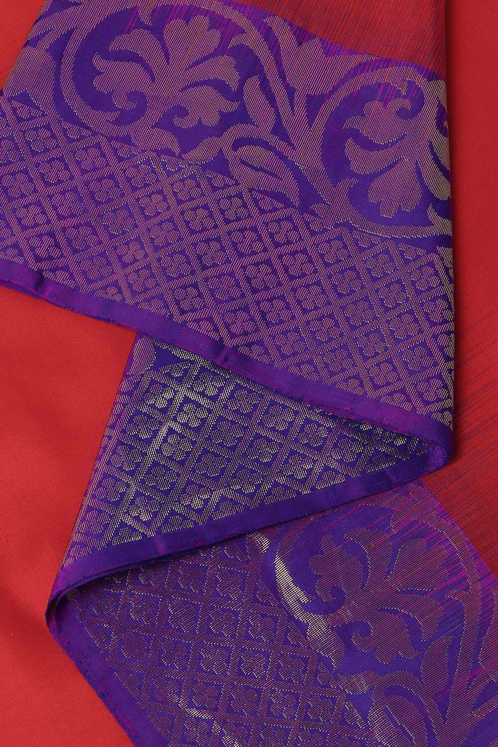 Red Pure Silk South Saree image number null
