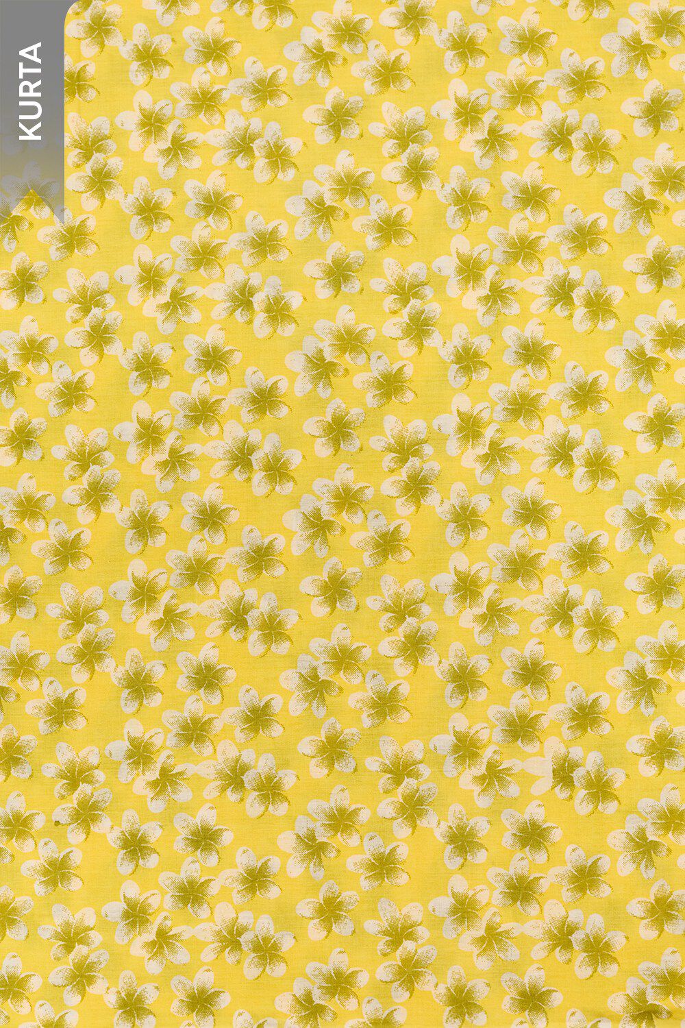 Light Yellow Screen Printed  Pure Cotton Unstitched Suit Set image number null