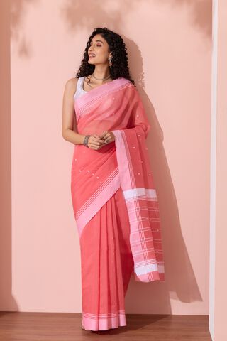 Light Pink Woven Pure Silk Cotton Chanderi Saree thumbnail image number null