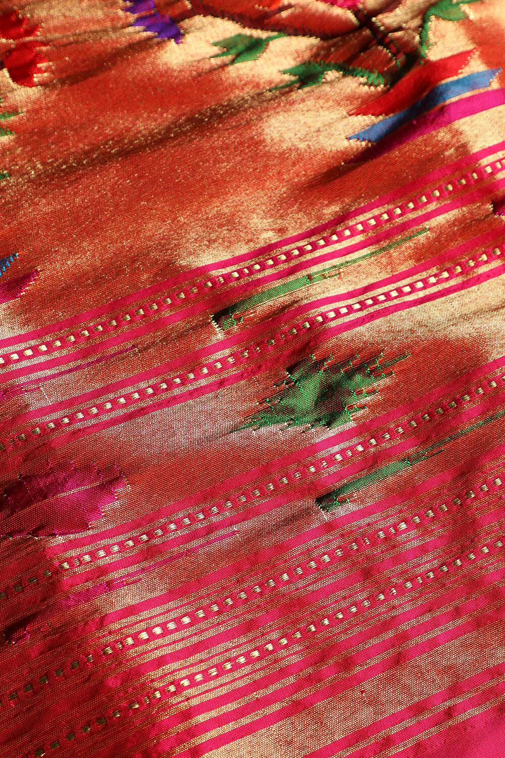 Pink Pure Silk Paithani Saree image number null