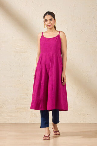Purple Woven Pure Cotton Kurta Set thumbnail image number null