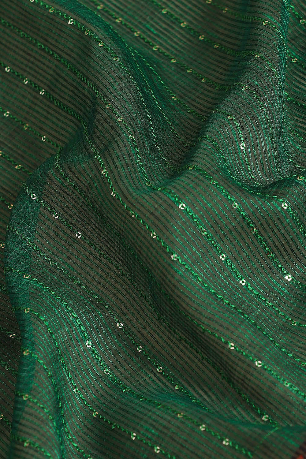 Green Pure Embroidered Saree image number null