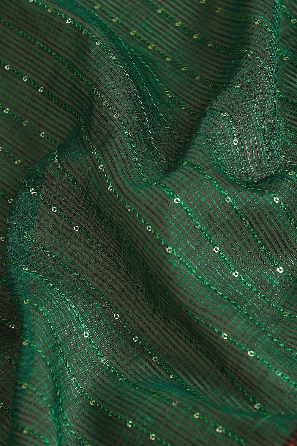 Green Pure Embroidered Saree image number null