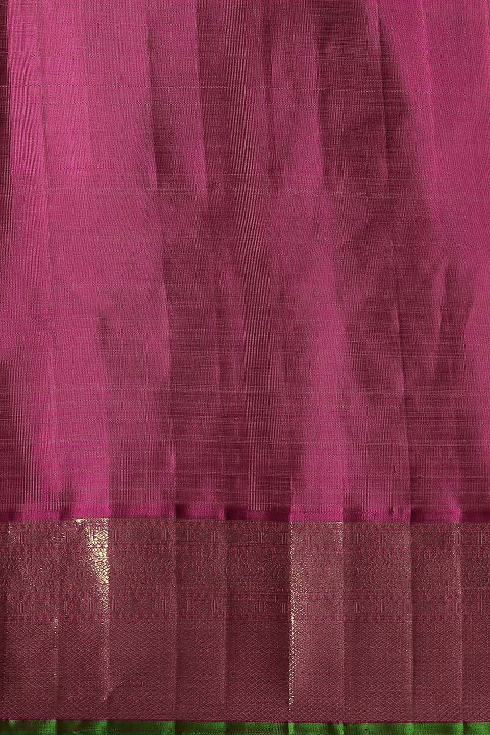 Forest Green Pure Zari Silk Kanjivaram Saree image number null